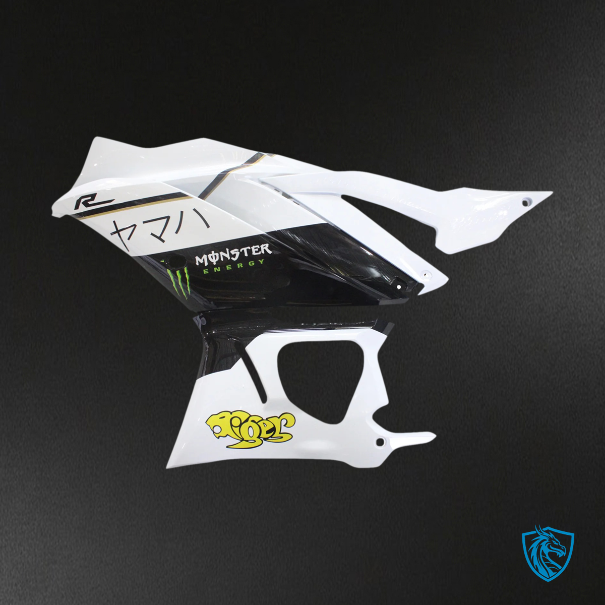 Yamaha YZF R3-YZF R25 (2019-2021) Black & White - MERGEment Motorcycle Fairings Kit