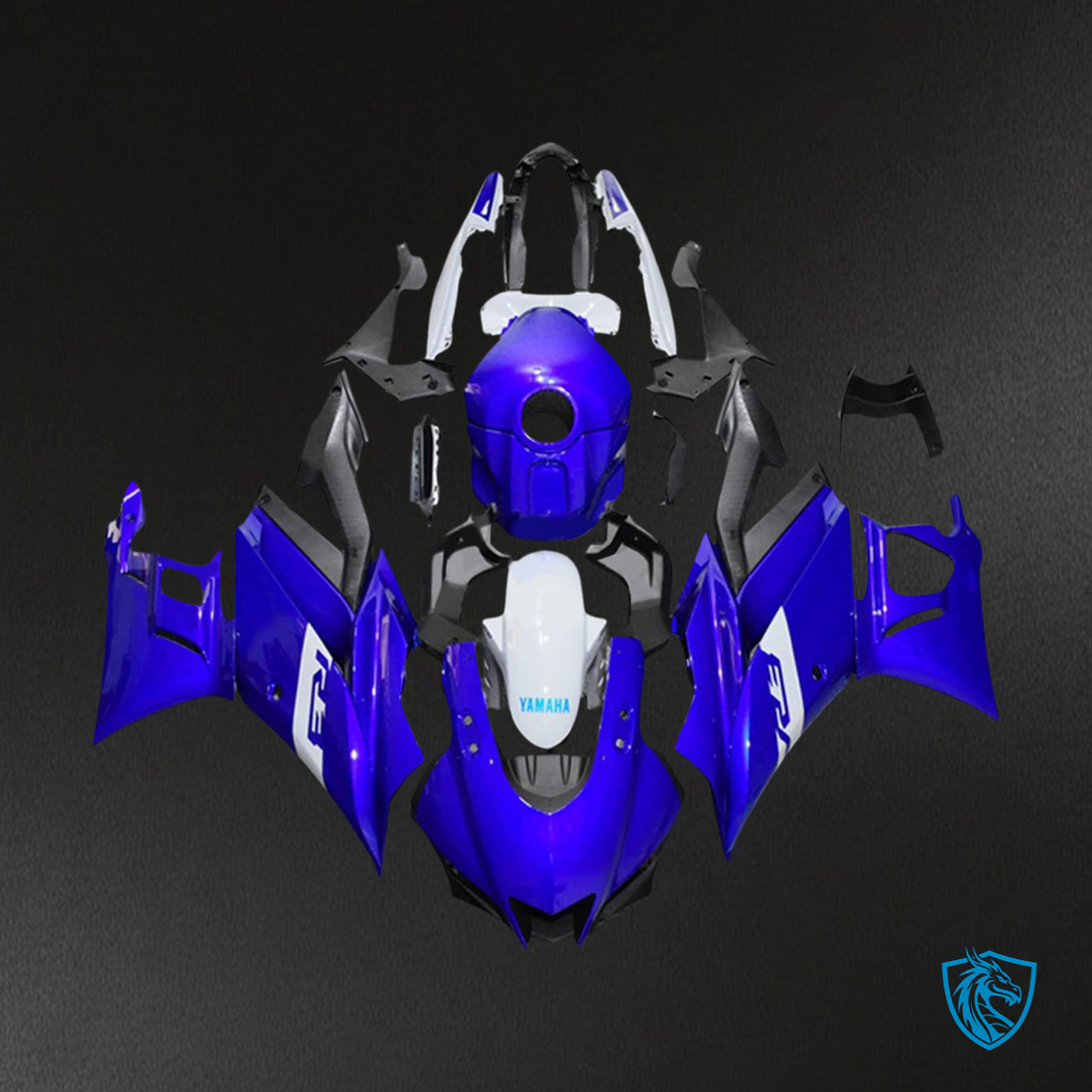 Yamaha YZF R3-YZF R25 (2019-2021) Black & Blue Style1 Fairing Kit | ABS Bodywork