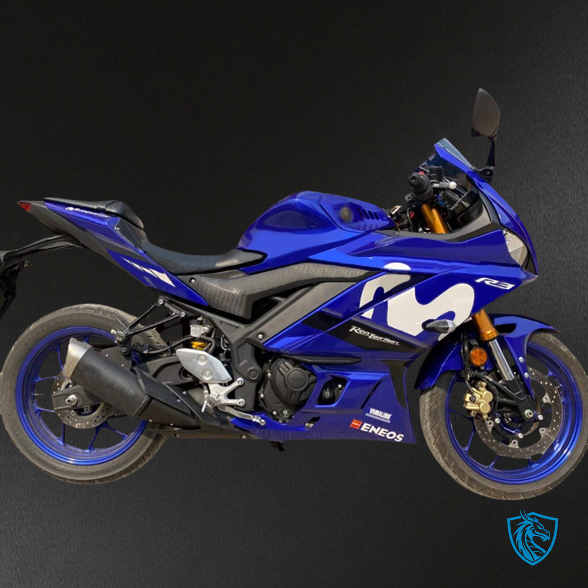 Yamaha YZF R3-YZF R25 (2019-2021) Black & Blue Style2 Fairing Kit - Aftermarket ABS Bodywork