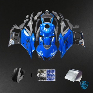 Yamaha YZF R3-YZF R25 (2019-2021) Black & Blue Style4 - MERGEment Motorcycle Fairings Kit