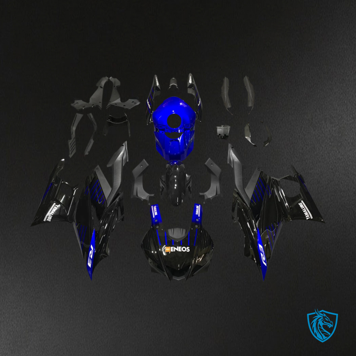 Yamaha YZF R3-YZF R25 (2019-2021) Black & Blue Style9 Fairing Kit - Aftermarket ABS Bodywork