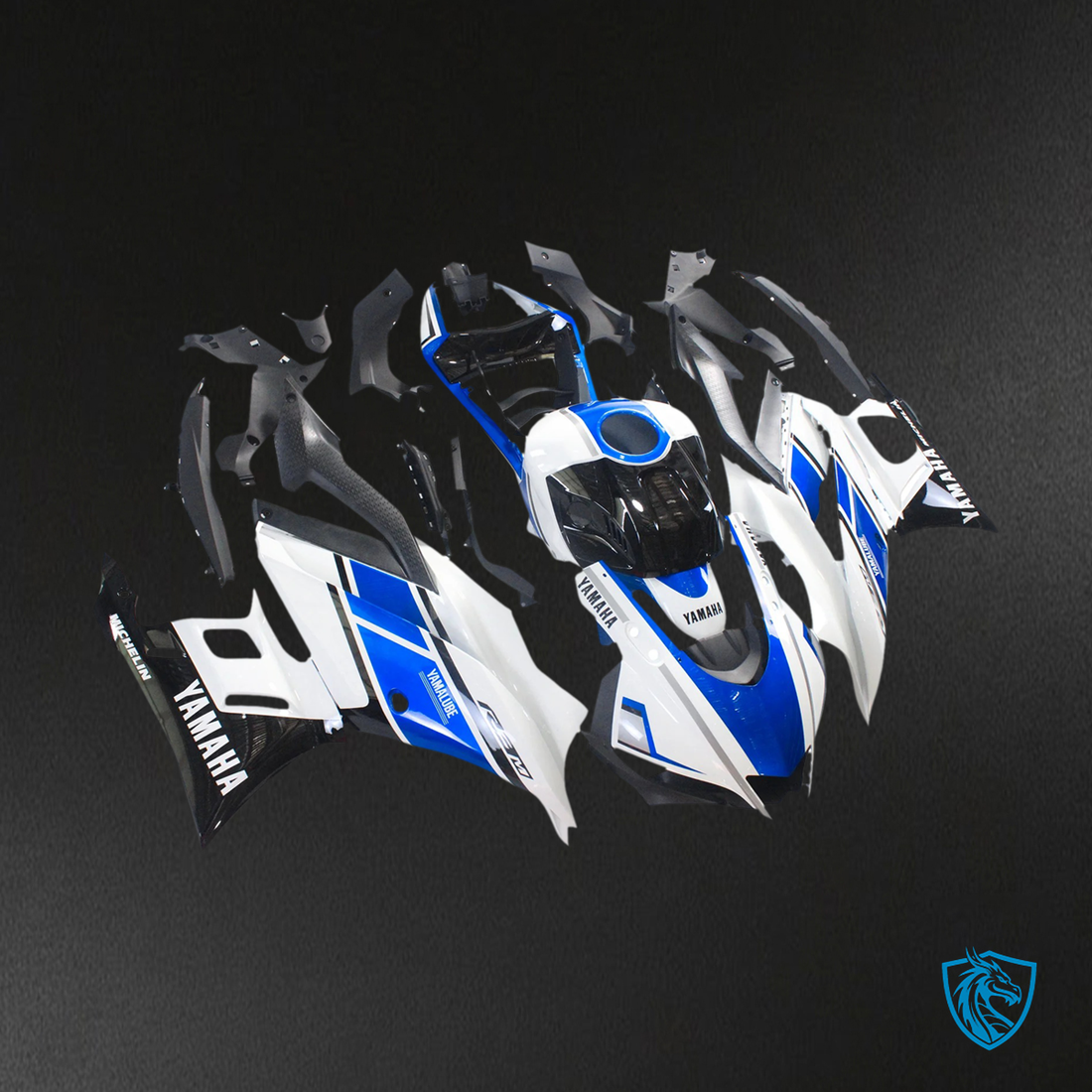 Yamaha YZF R3-YZF R25 (2019-2021) Blue & White Style3 Fairing Kit | ABS Bodywork