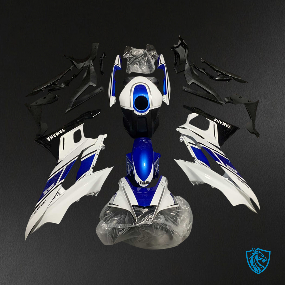 Yamaha YZF R3-YZF R25 (2019-2021) Blue & White Style5 Fairing Kit - Aftermarket ABS Bodywork