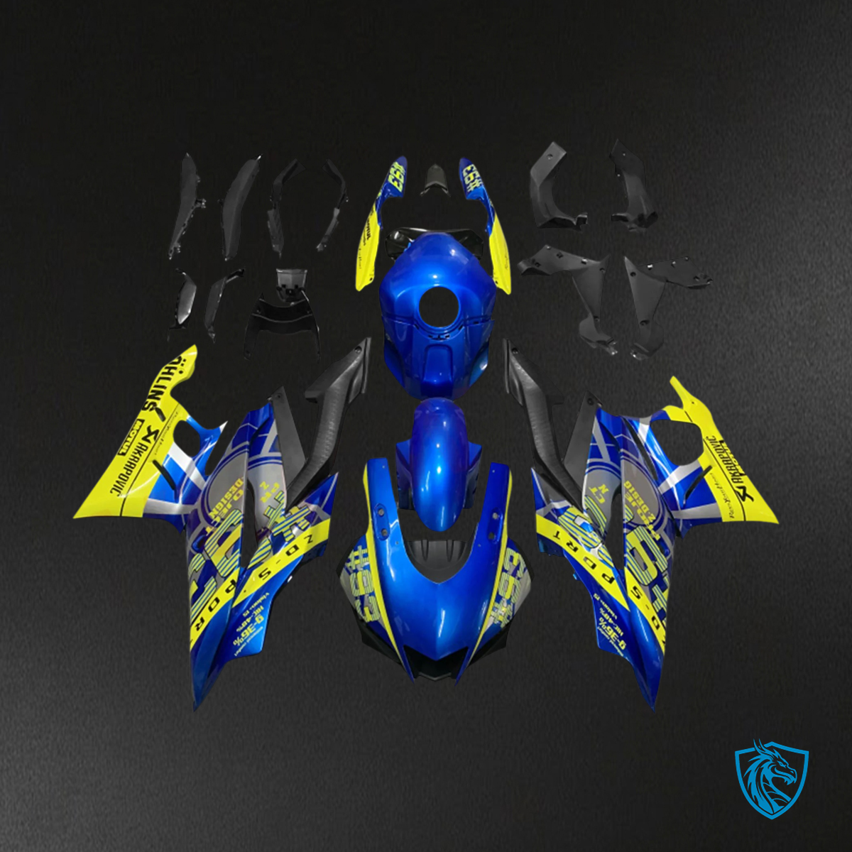 Yamaha YZF R3-YZF R25 (2019-2021) Blue & Yellow - MERGEment Motorcycle Fairings Kit
