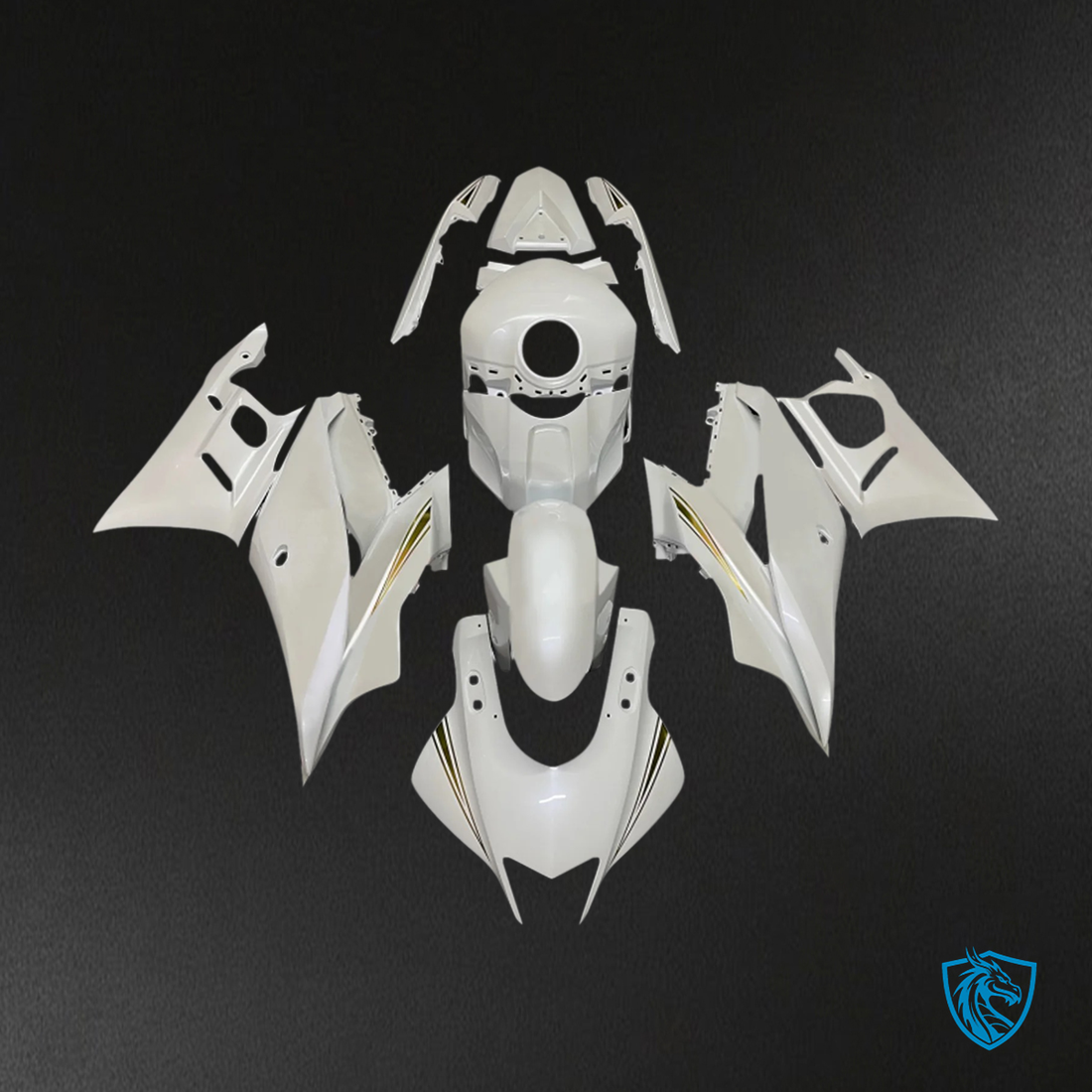 Yamaha YZF R3-YZF R25 (2019-2021) Gloss White - Custom ABS Fairing Set
