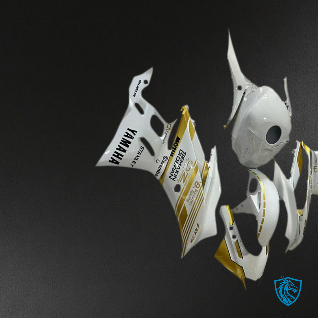 Yamaha YZF R3-YZF R25 (2019-2021) Gold & White Fairing Kit - Aftermarket ABS Bodywork