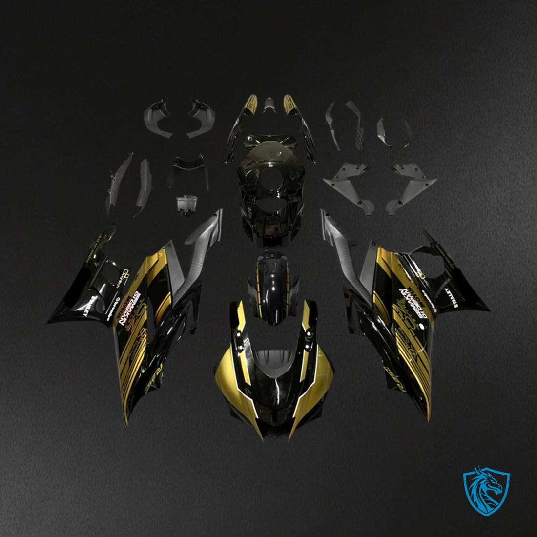 Yamaha YZF R3-YZF R25 (2019-2021) Gold & Black Fairing Kit | ABS Bodywork