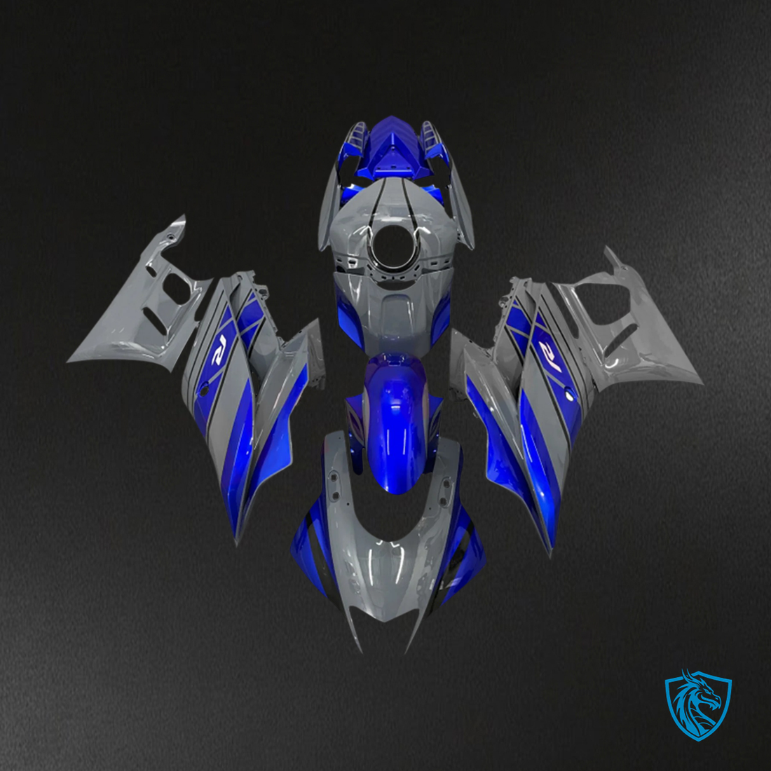 Yamaha YZF R3-YZF R25 (2019-2021) Gray & Blue - MERGEment Motorcycle Fairings Kit