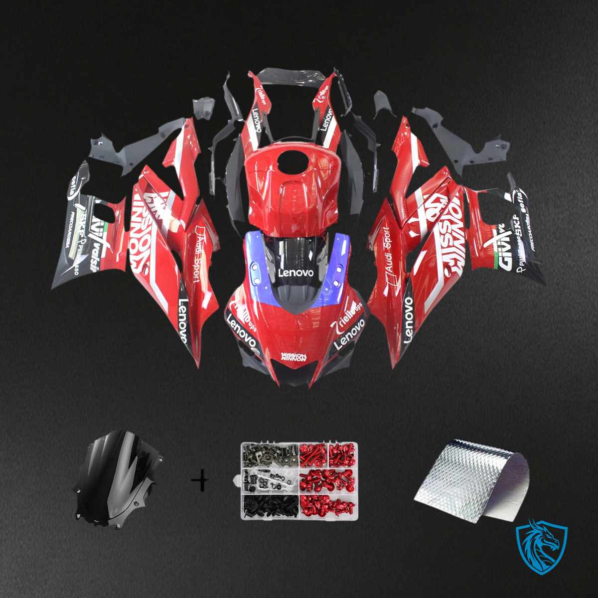 Yamaha YZF R3-YZF R25 (2019-2021) Red & Black Style1 Fairing Kit - Aftermarket ABS Bodywork