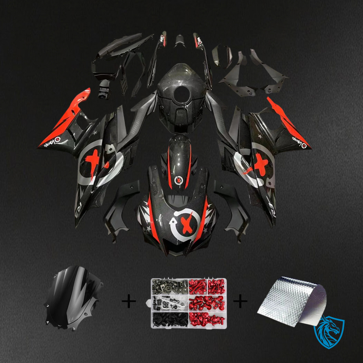 Yamaha YZF R3-YZF R25 (2019-2021) Red & Black Style4 Fairing Kit | ABS Bodywork