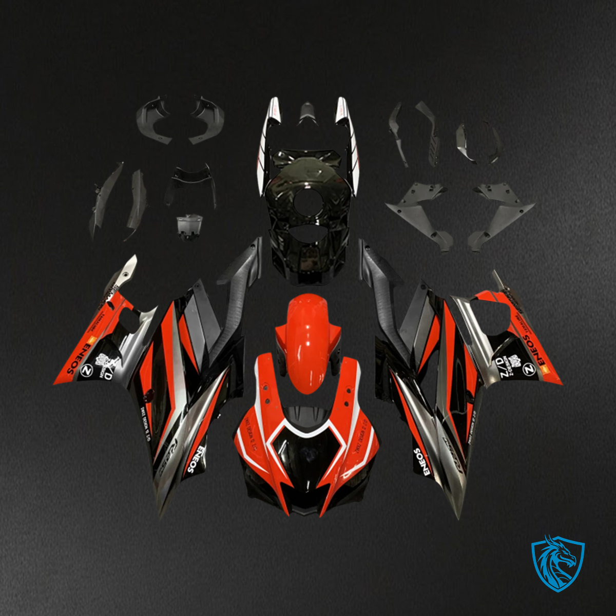 Yamaha YZF R3-YZF R25 (2019-2021) Red & Black Style6 Fairing Kit - Aftermarket ABS Bodywork