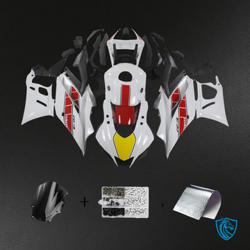 Yamaha YZF R3-YZF R25 (2019-2021) White & Red - Custom ABS Fairing Set