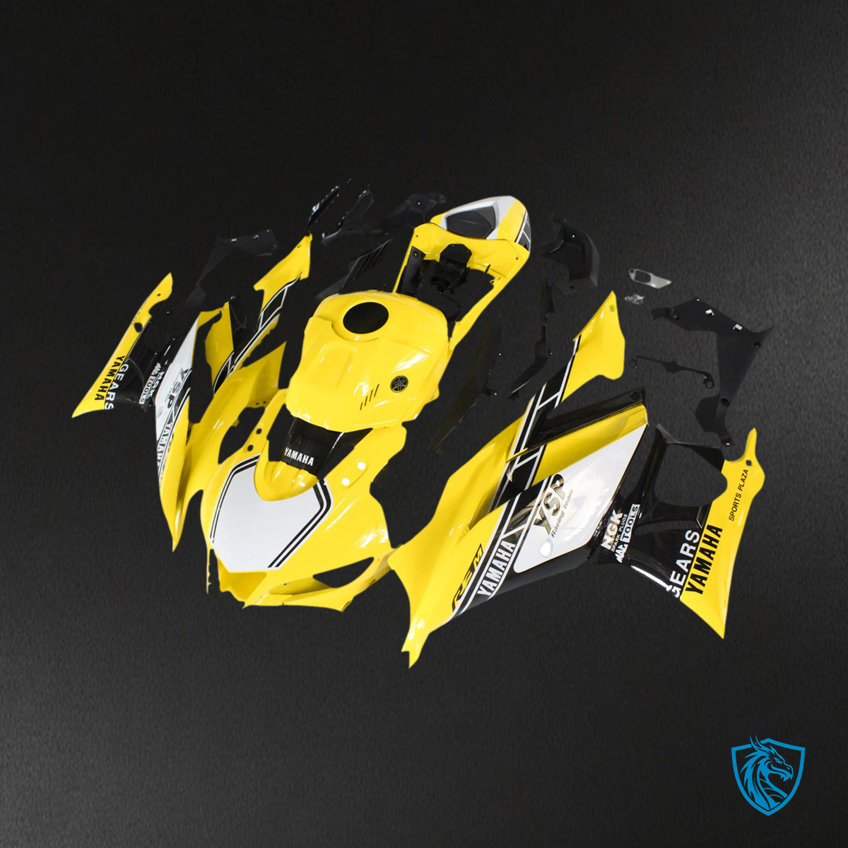 Yamaha YZF R3-YZF R25 (2019-2021) Yellow, Black & White Fairing Kit - Aftermarket ABS Bodywork