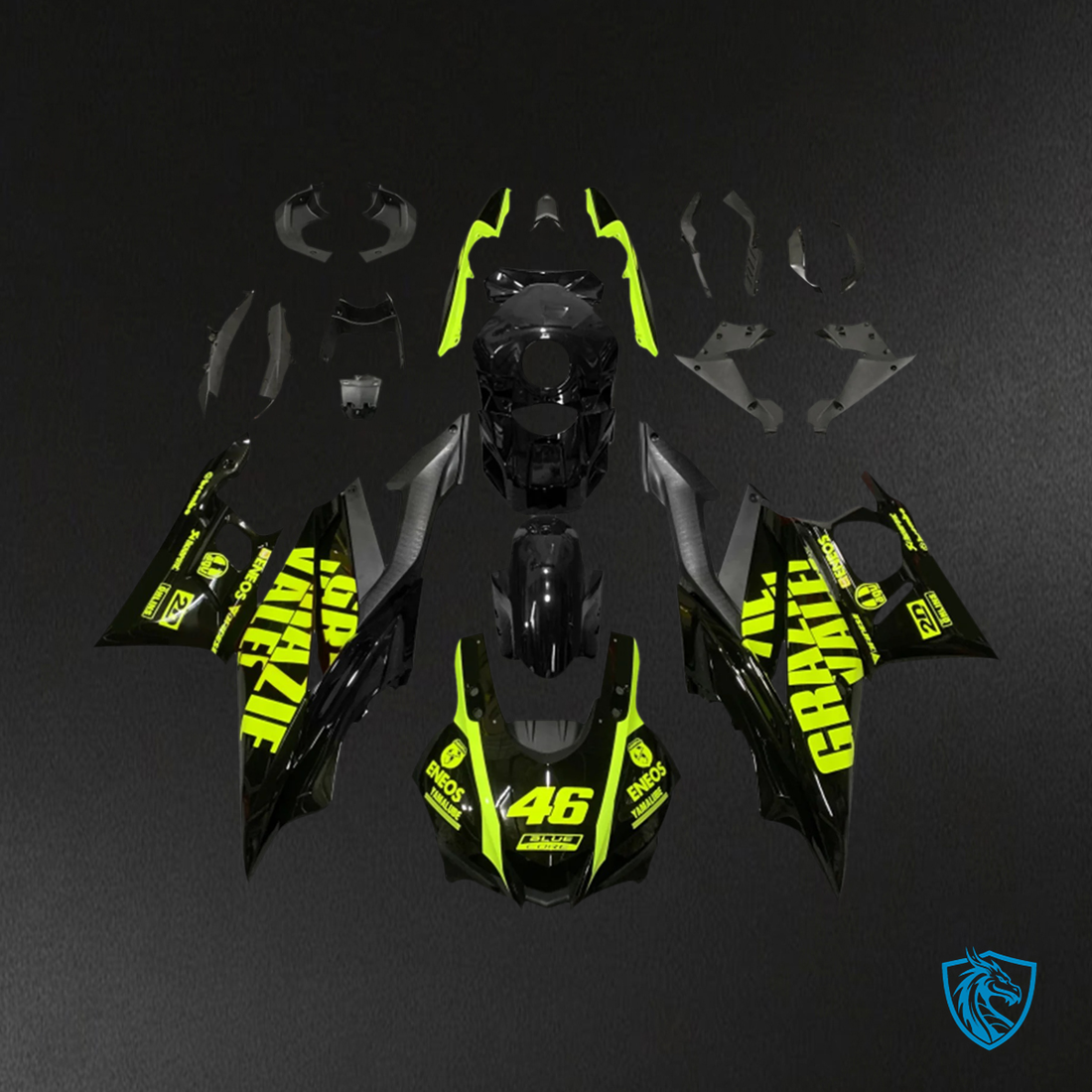 Yamaha YZF R3-YZF R25 (2019-2021) Yellow & Black Style3 - MERGEment Motorcycle Fairings Kit
