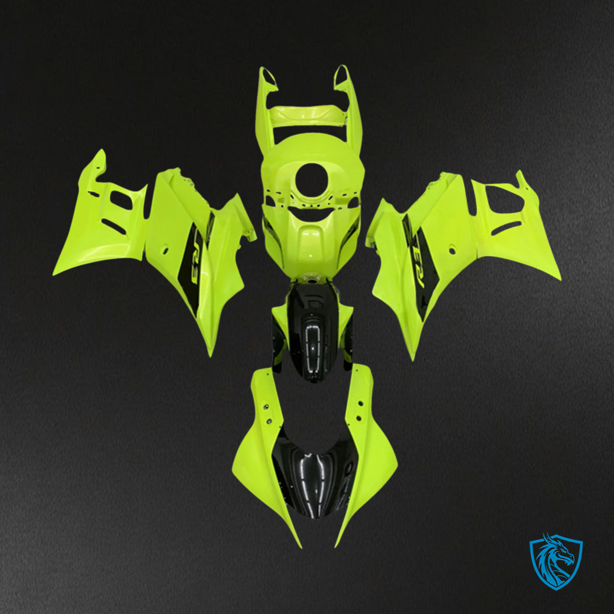 Yamaha YZF R3-YZF R25 (2019-2021) Yellow & Black Style4 - Custom ABS Fairing Set