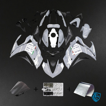 Yamaha YZF R3 (2014-2018) & (2015-2017) YZF R25 Black, Gray & White - Custom ABS Fairing Set
