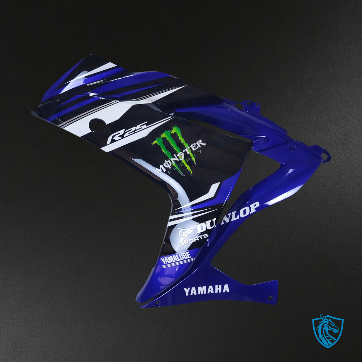 Yamaha YZF R3 (2014-2018) & YZF R25 (2015-2017) Black & Blue Claw Fairing Kit | ABS Bodywork