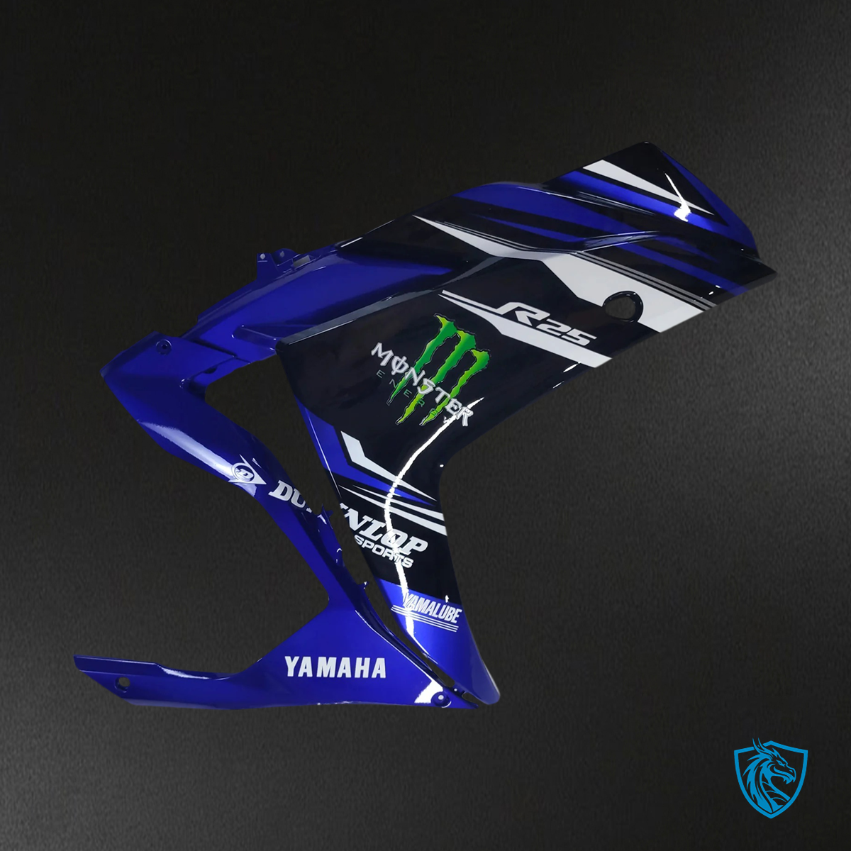 Yamaha YZF R3 (2014-2018) & YZF R25 (2015-2017) Black & Blue Claw Fairing Kit | ABS Bodywork