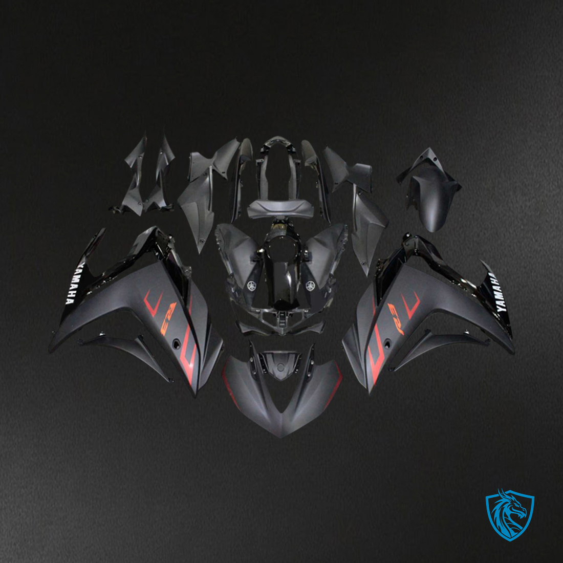 Yamaha YZF R3 (2014-2018) & YZF R25 (2015-2017) Black & Red Fairing Kit - Aftermarket ABS Bodywork
