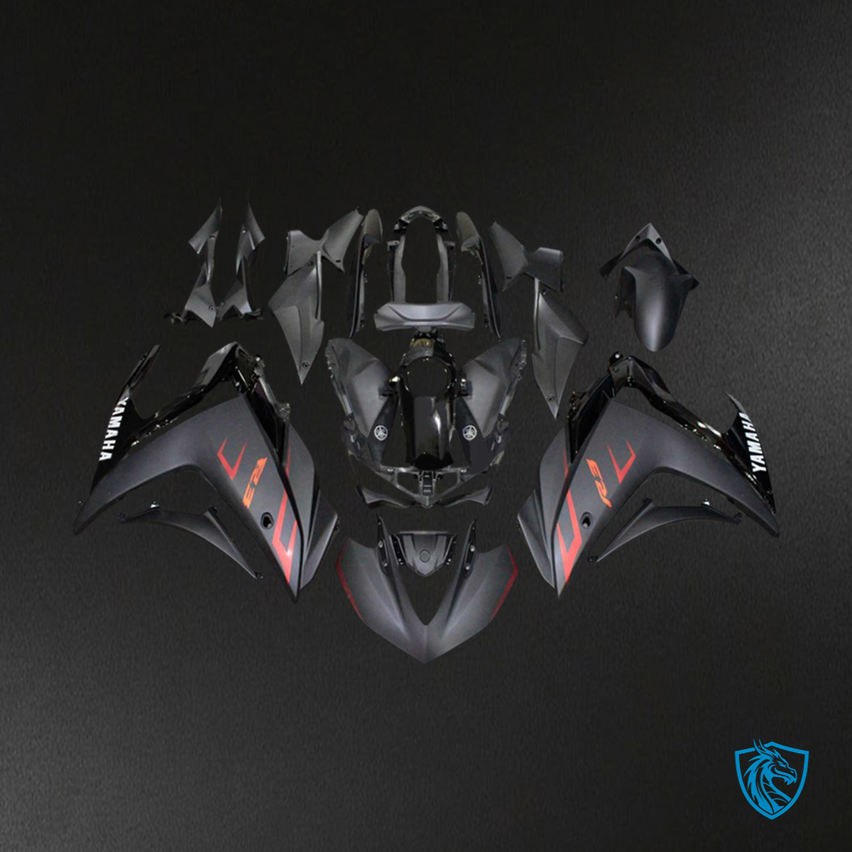 Yamaha YZF R3 (2014-2018) & YZF R25 (2015-2017) Black & Red Fairing Kit - Aftermarket ABS Bodywork