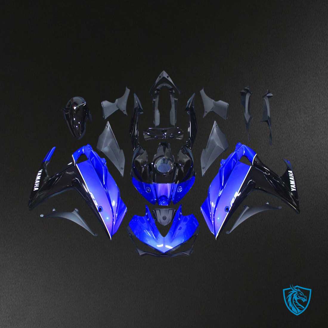 Yamaha YZF R3 (2014-2018) & YZF R25 (2015-2017) Black & Blue - MERGEment Motorcycle Fairings Kit