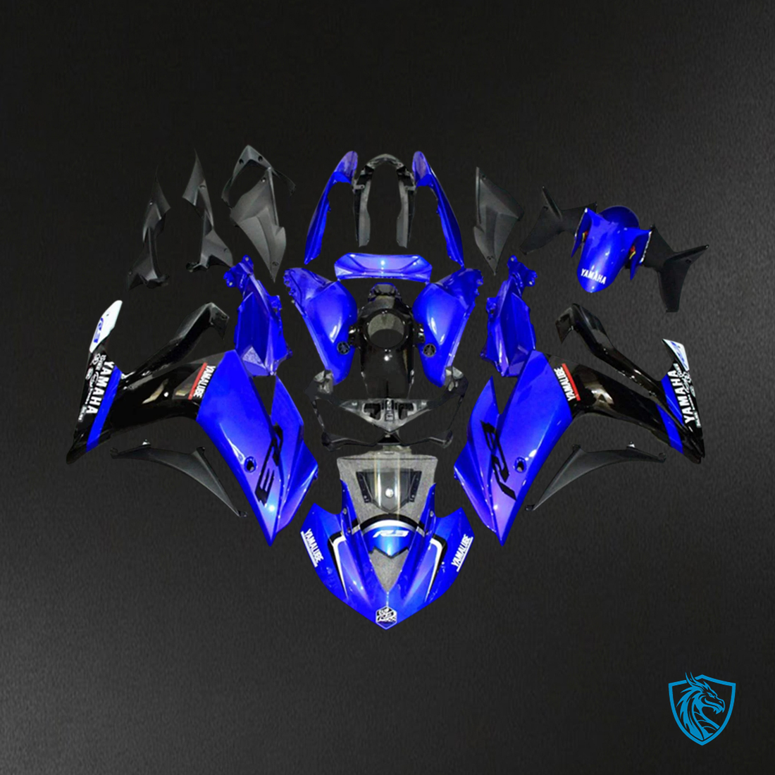 Yamaha YZF R3 (2014-2018) & YZF R25 (2015-2017) Blue & Black Fairing Kit | ABS Bodywork