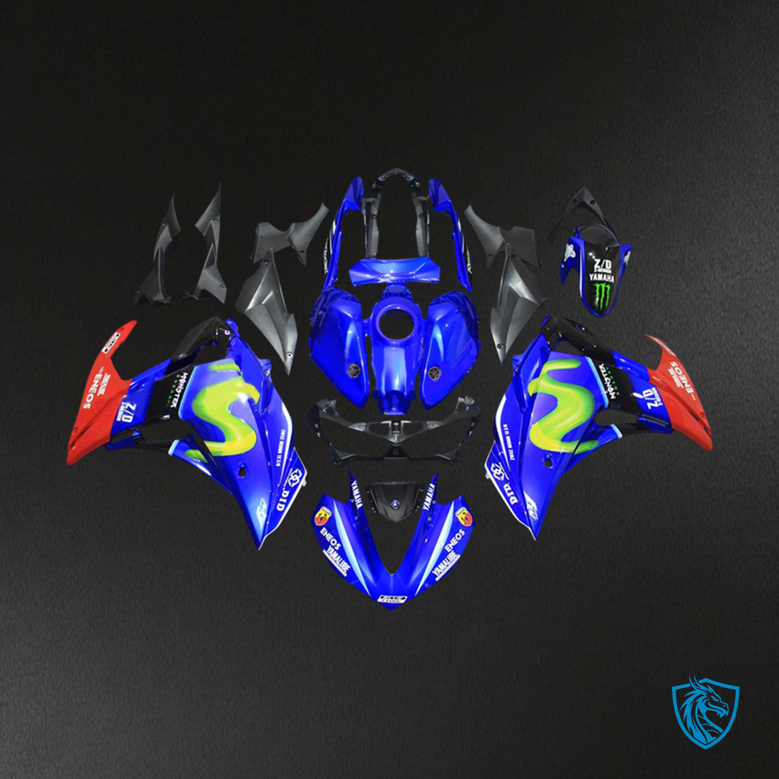 Yamaha YZF R3 (2014-2018) & YZF R25 (2015-2017) Blue & Red - MERGEment Motorcycle Fairings Kit