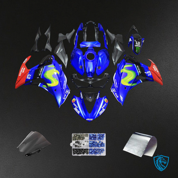 Yamaha YZF R3 (2014-2018) & YZF R25 (2015-2017) Blue & Red - MERGEment Motorcycle Fairings Kit