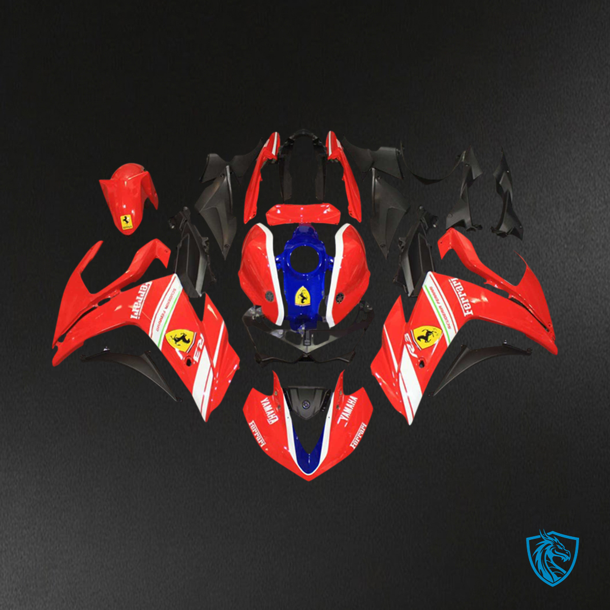 Yamaha YZF R3 (2014-2018) & YZF R25 (2015-2017) Blue & Red - Custom ABS Fairing Set