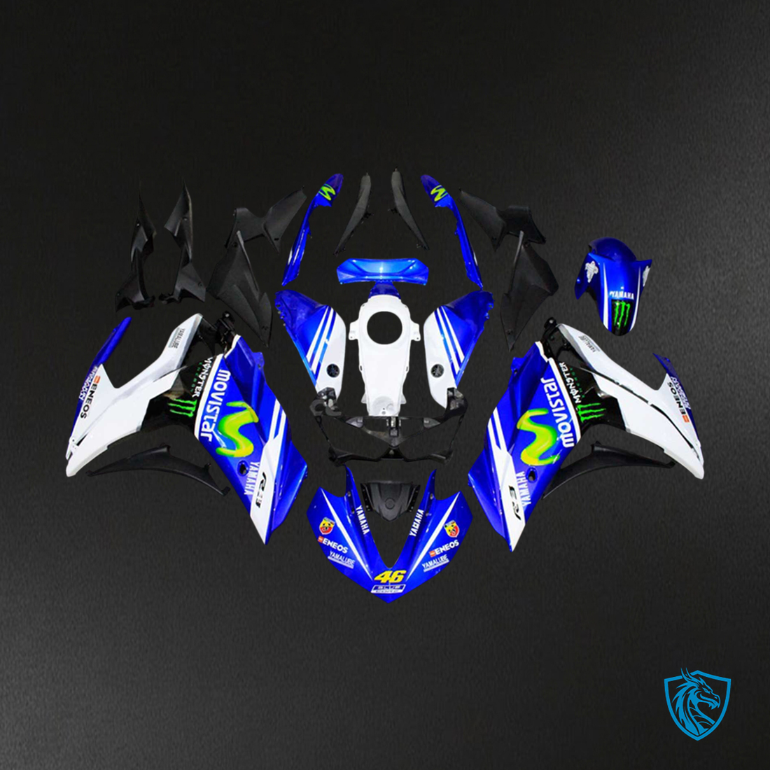 Yamaha YZF R3 (2014-2018) & YZF R25 (2015-2017) Blue & White Fairing Kit - Aftermarket ABS Bodywork