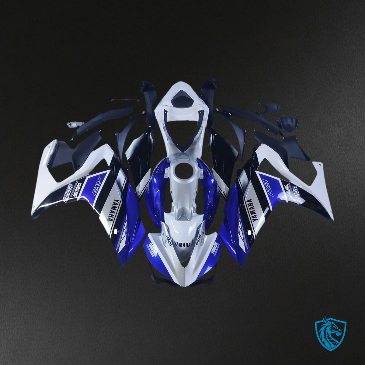 Yamaha YZF R3 (2014-2018) & YZF R25 (2015-2017) Blue & White - MERGEment Motorcycle Fairings Kit