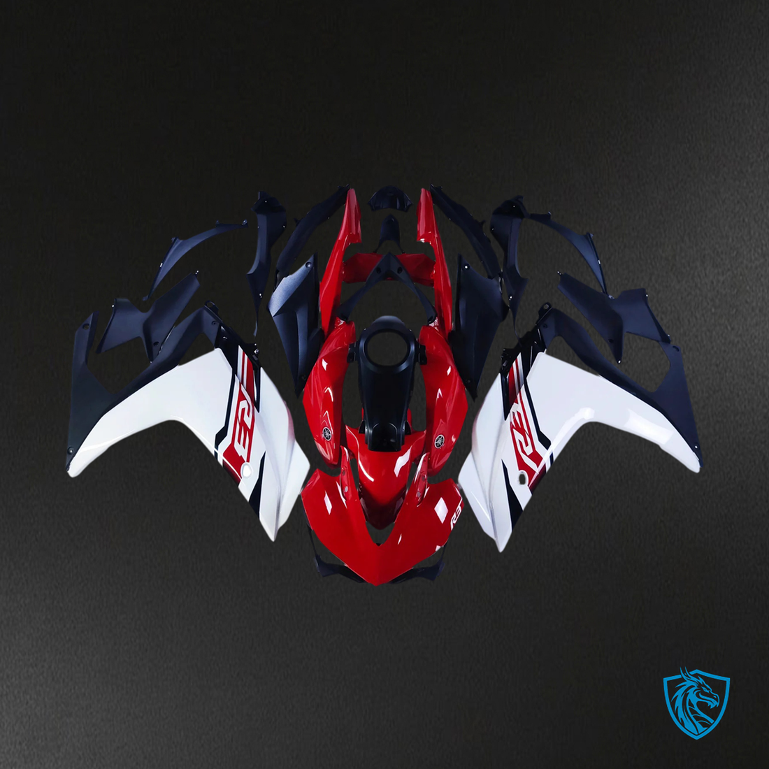 Yamaha YZF R3 (2014-2018) & YZF R25 (2015-2017) Red & Mix White Fairing Kit | ABS Bodywork