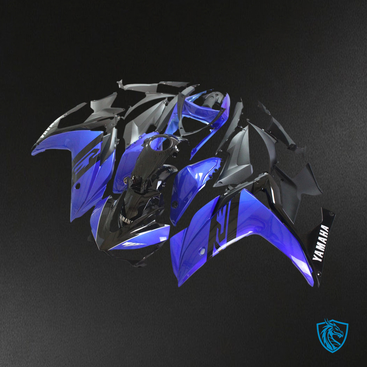 Yamaha YZF R3 (2014-2018) & (2015-2017) YZF R25 Black & Blue Fairing Kit | ABS Bodywork