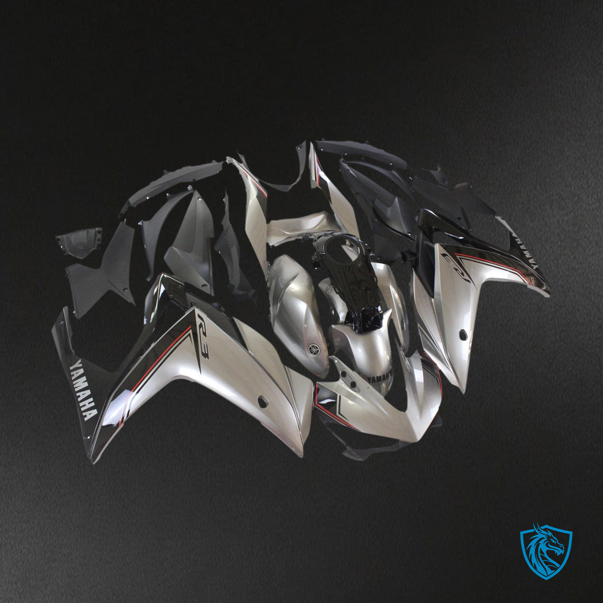 Yamaha YZF R3 (2015-2017) YZF R25 (2014-2018) Sliver & Gray Fairing Kit - Aftermarket ABS Bodywork