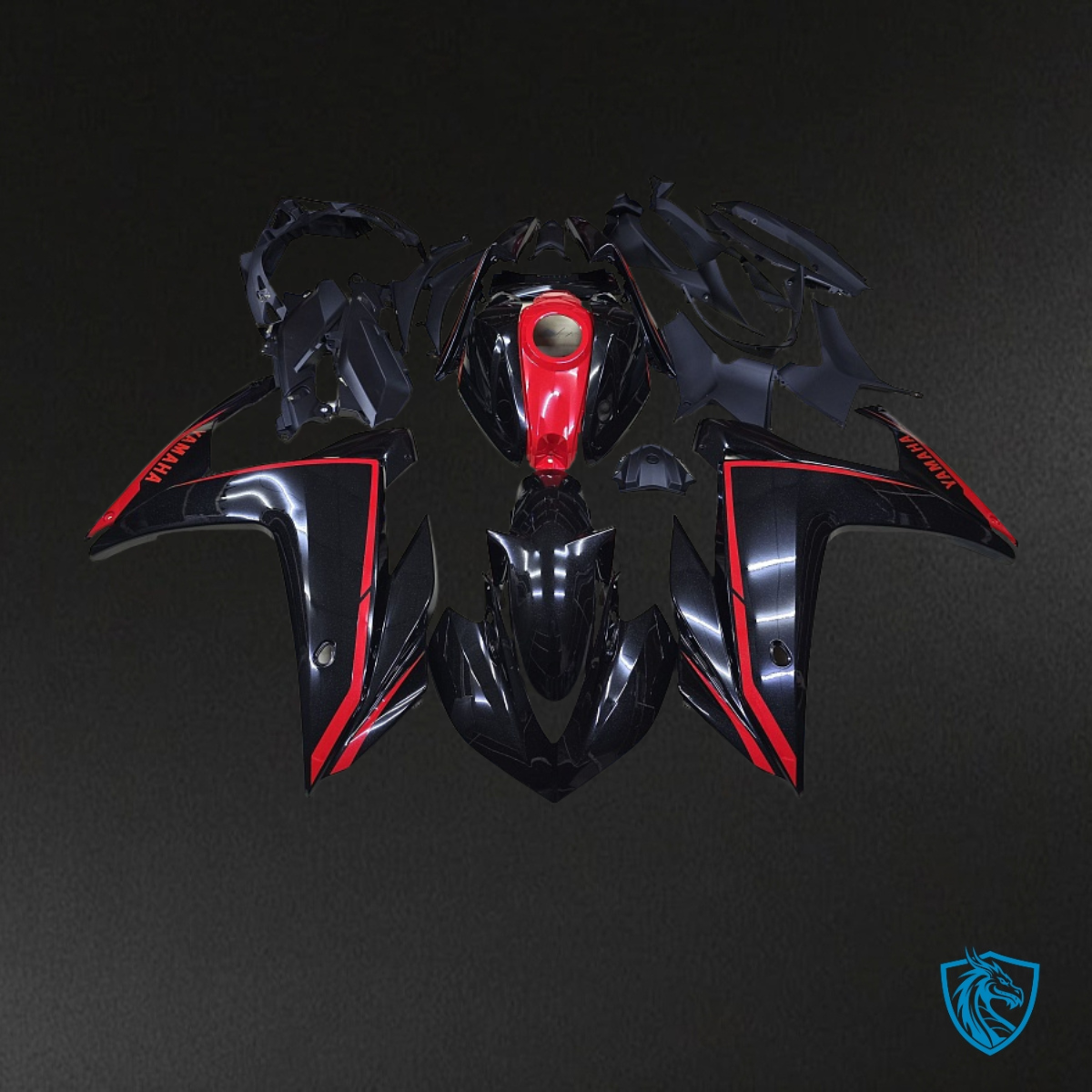 Yamaha YZF R3R25 (2015-2018) Gloss Black & Red - Custom ABS Fairing Kit