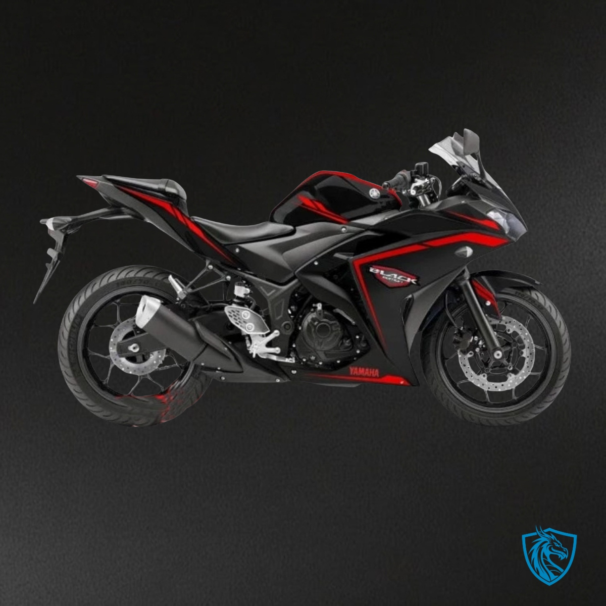 Yamaha YZF R3R25 (2015-2018) Gloss Black & Red - Custom ABS Fairing Kit