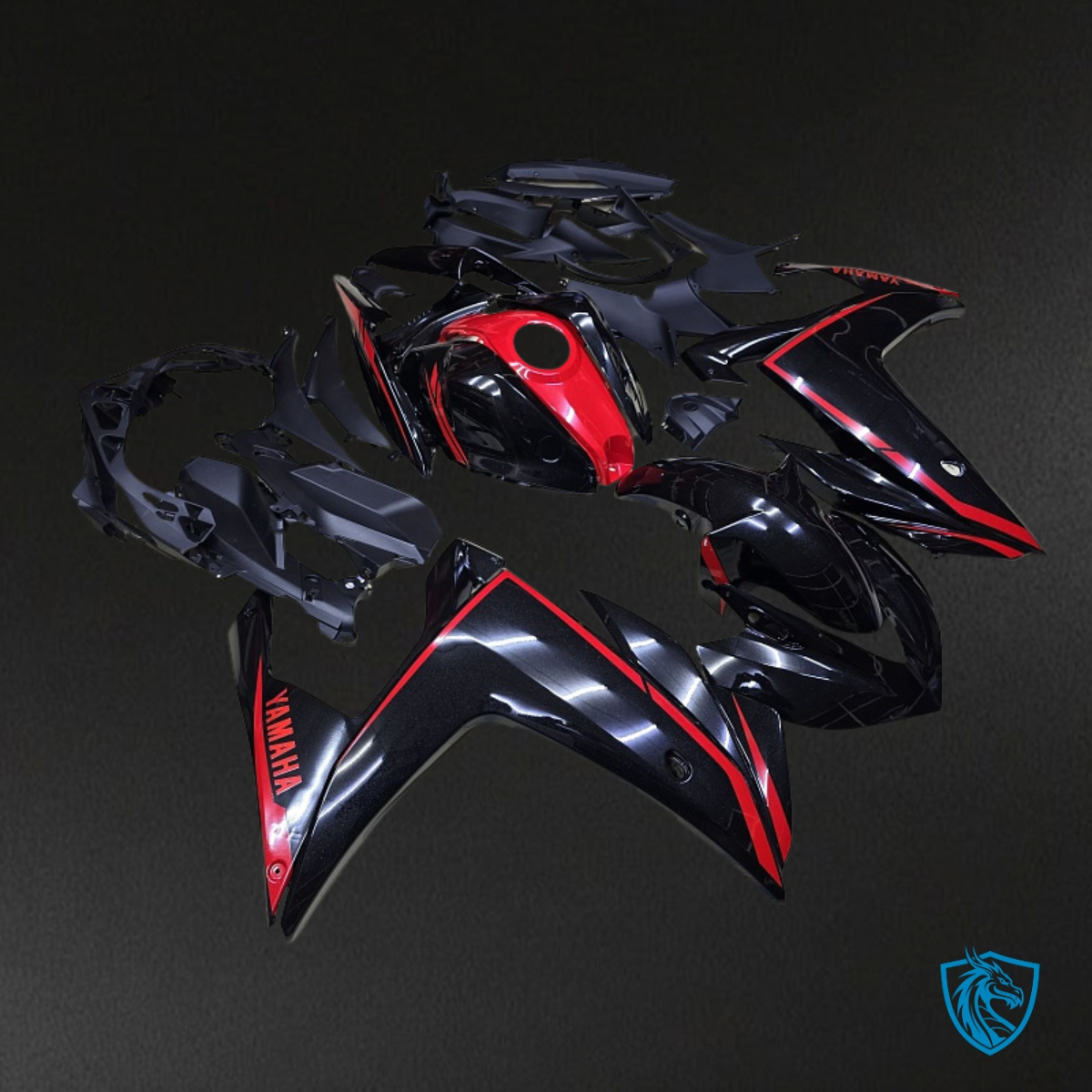 Yamaha YZF R3R25 (2015-2018) Gloss Black & Red - Custom ABS Fairing Kit