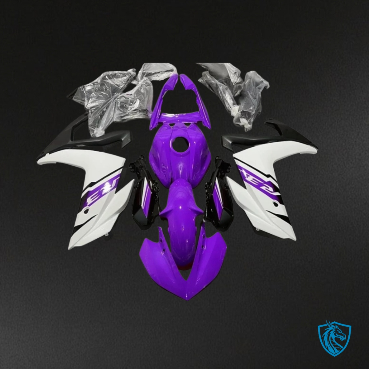 Yamaha YZF R3R25 (2015-2018) Purple, Black & White ABS Bodywork - Fairings Kit