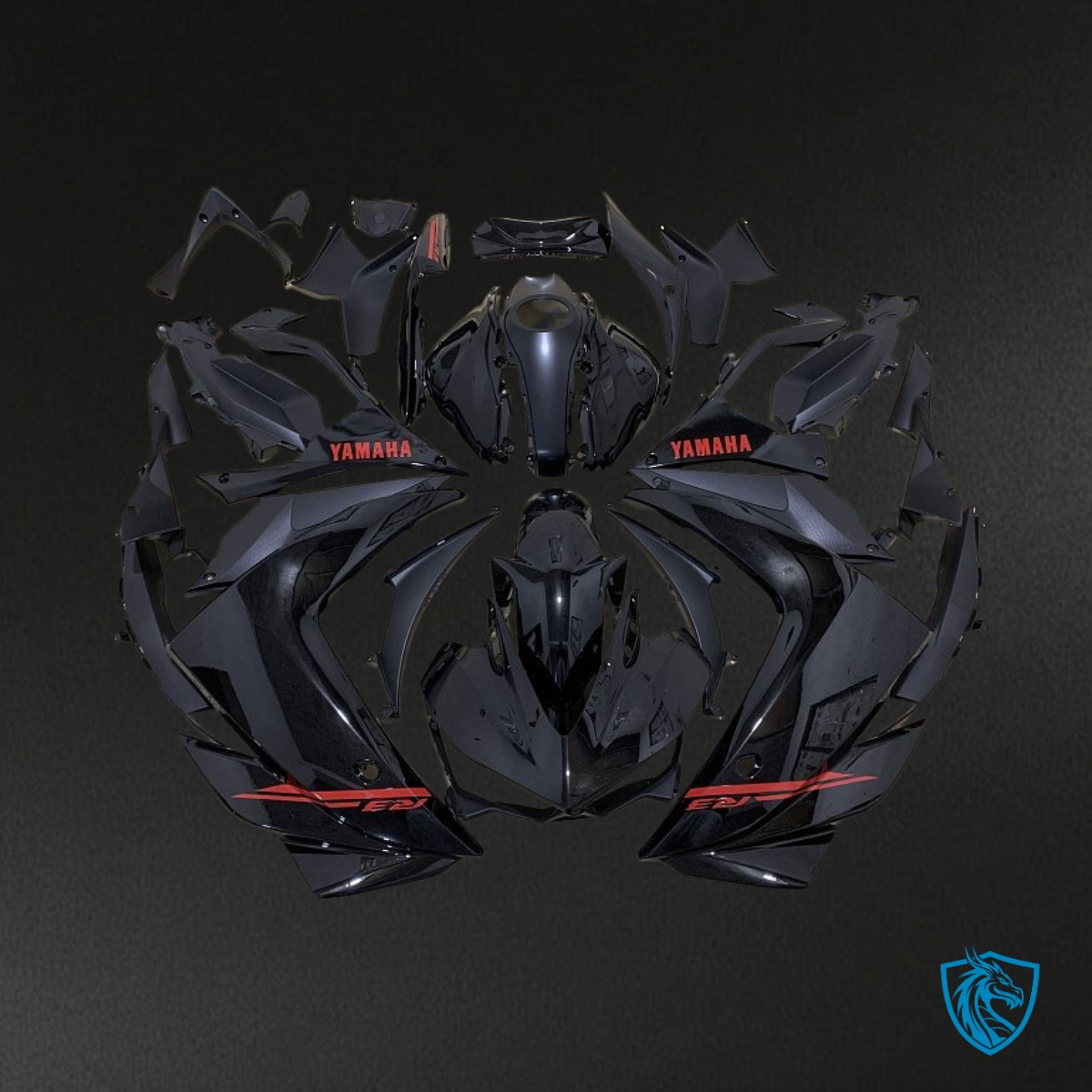 Yamaha YZF R3R25 (2015-2018) Black & Red ABS Bodywork - Fairings Kit