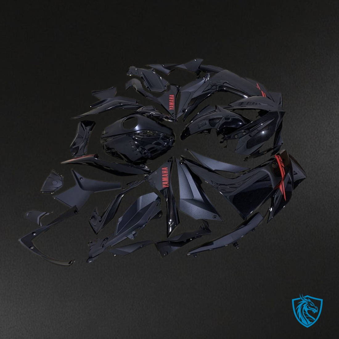 Yamaha YZF R3R25 (2015-2018) Black & Red ABS Bodywork - Fairings Kit