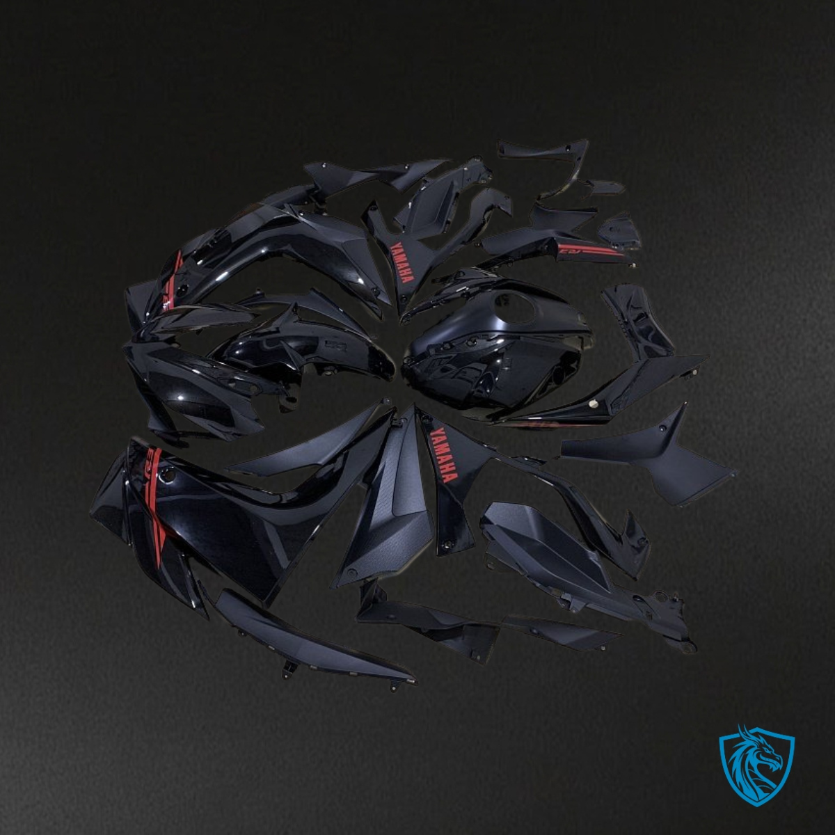 Yamaha YZF R3R25 (2015-2018) Black & Red ABS Bodywork - Fairings Kit