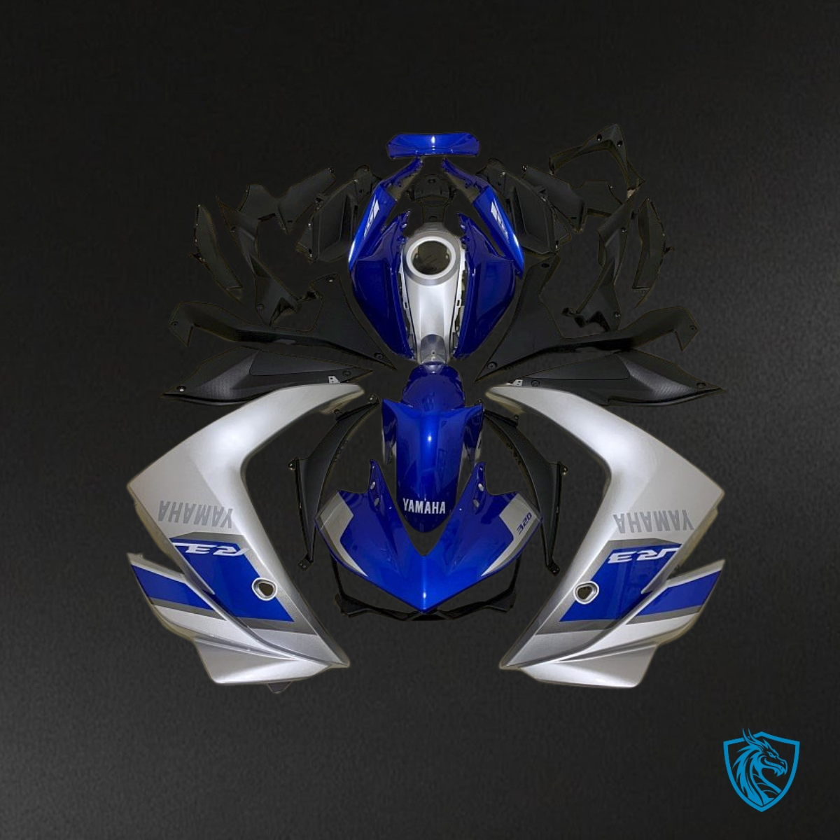 Yamaha YZF R3R25 (2015-2018) Blue & Gray - Replacement Motorcycle Fairings Kit
