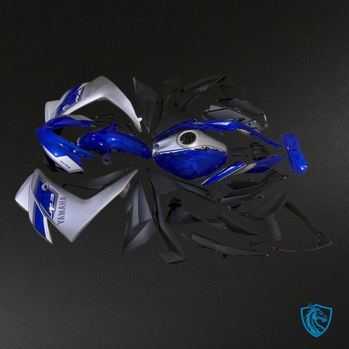 Yamaha YZF R3R25 (2015-2018) Blue & Gray - Replacement Motorcycle Fairings Kit