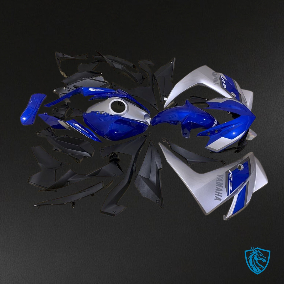 Yamaha YZF R3R25 (2015-2018) Blue & Gray - Replacement Motorcycle Fairings Kit