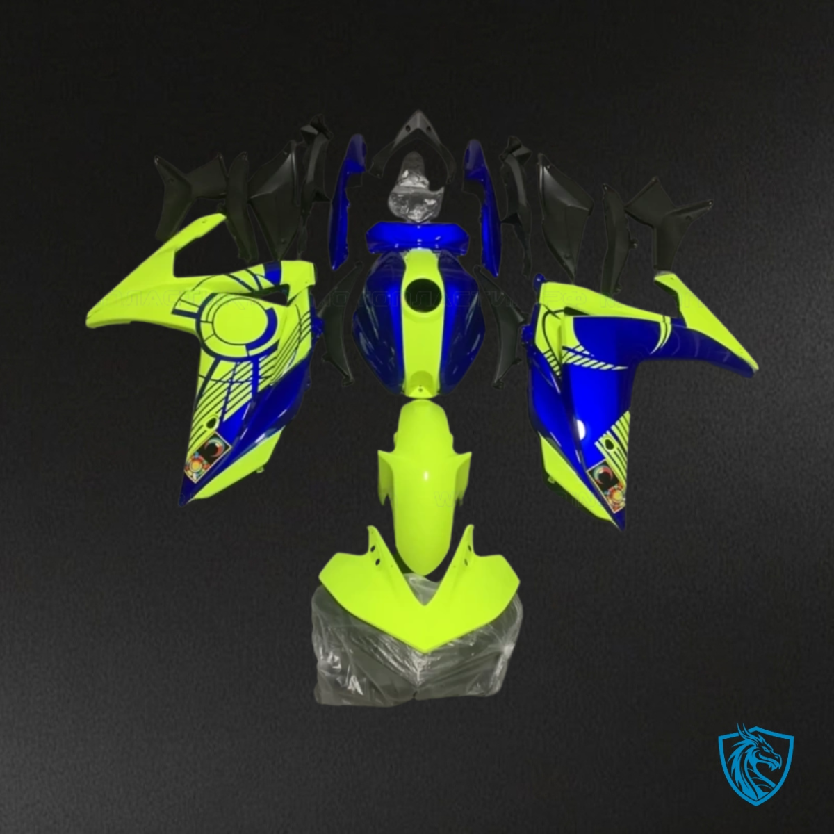 Yamaha YZF R3R25 (2015-2018) Gloss Neon Yellow & Blue - Replacement Motorcycle Fairings Kit