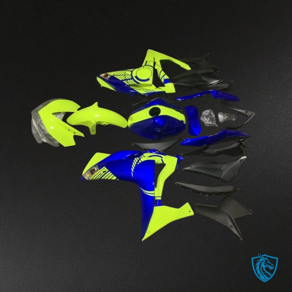Yamaha YZF R3R25 (2015-2018) Gloss Neon Yellow & Blue - Replacement Motorcycle Fairings Kit