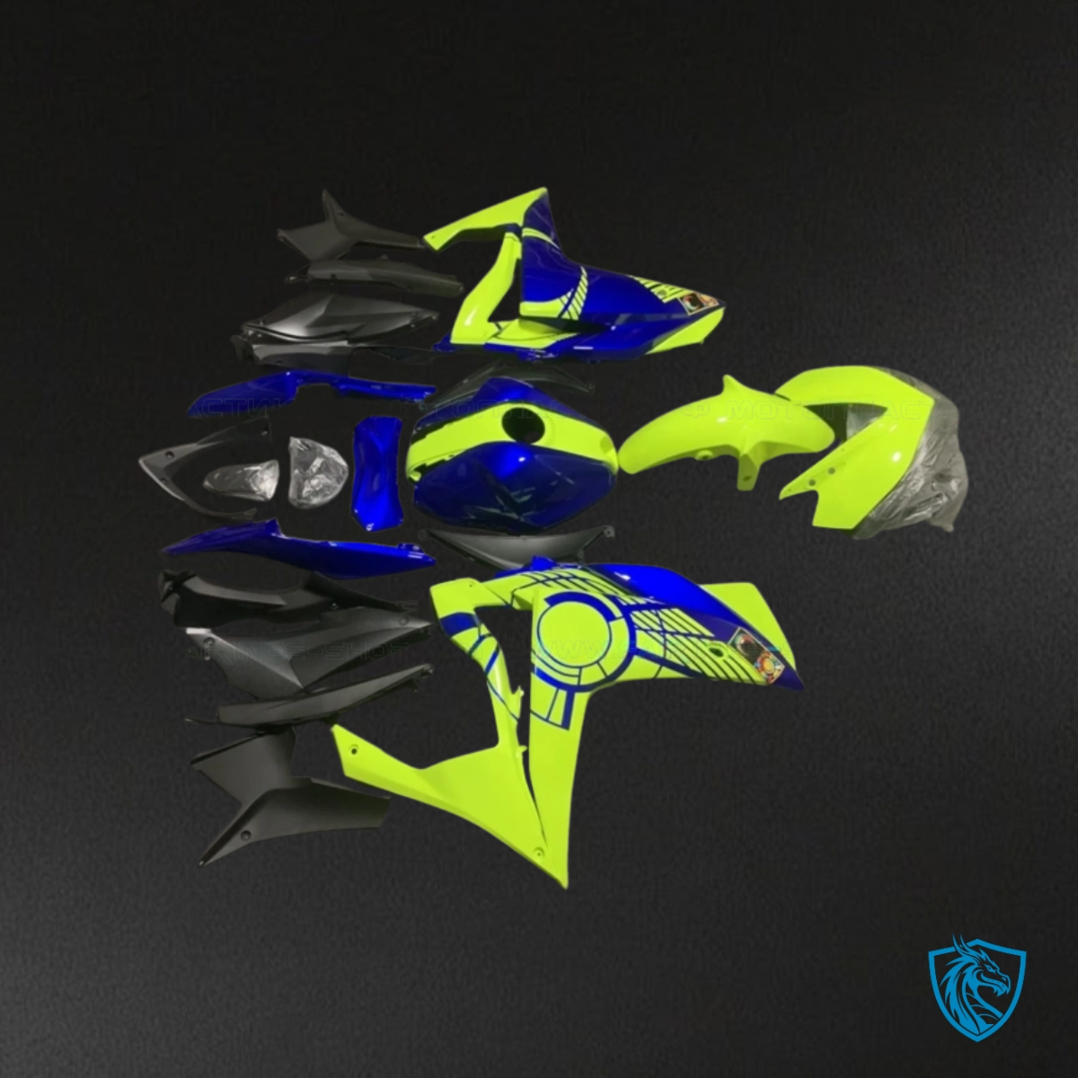 Yamaha YZF R3R25 (2015-2018) Gloss Neon Yellow & Blue - Replacement Motorcycle Fairings Kit