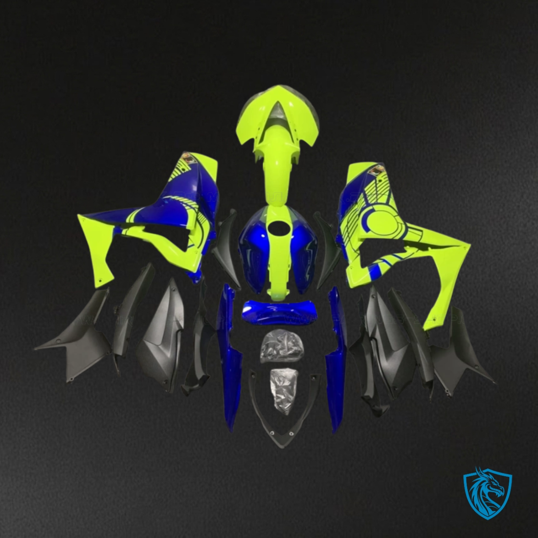 Yamaha YZF R3R25 (2015-2018) Gloss Neon Yellow & Blue - Replacement Motorcycle Fairings Kit