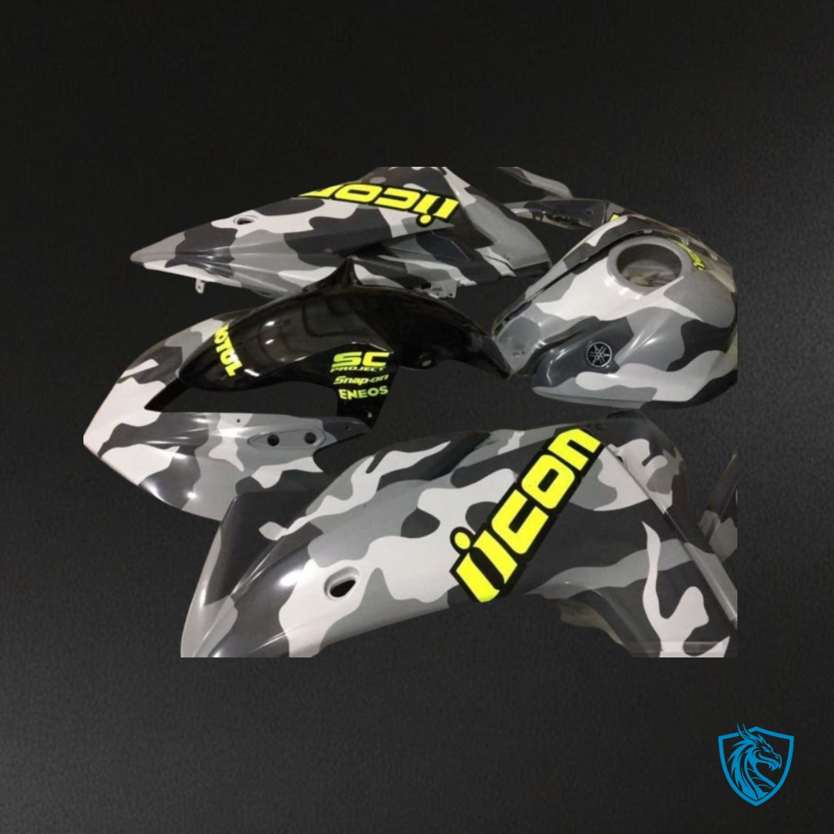 Yamaha YZF R3R25 (2015-2018) Gray, Black & Yellow - Custom ABS Fairing Kit