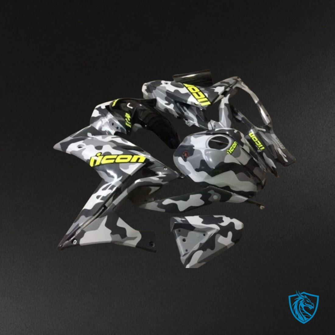Yamaha YZF R3R25 (2015-2018) Gray, Black & Yellow - Custom ABS Fairing Kit